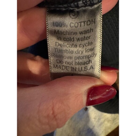 Sinful Shirt Women Large Washed Black Cotton Waffle Knit Whimsigoth Graphic Tee - Picture 8 of 8